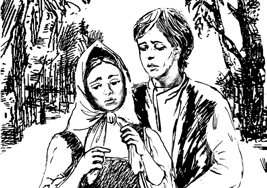 Иллюстрация к 56 главе «Маринкина любовь» романа «Переселенцы»
