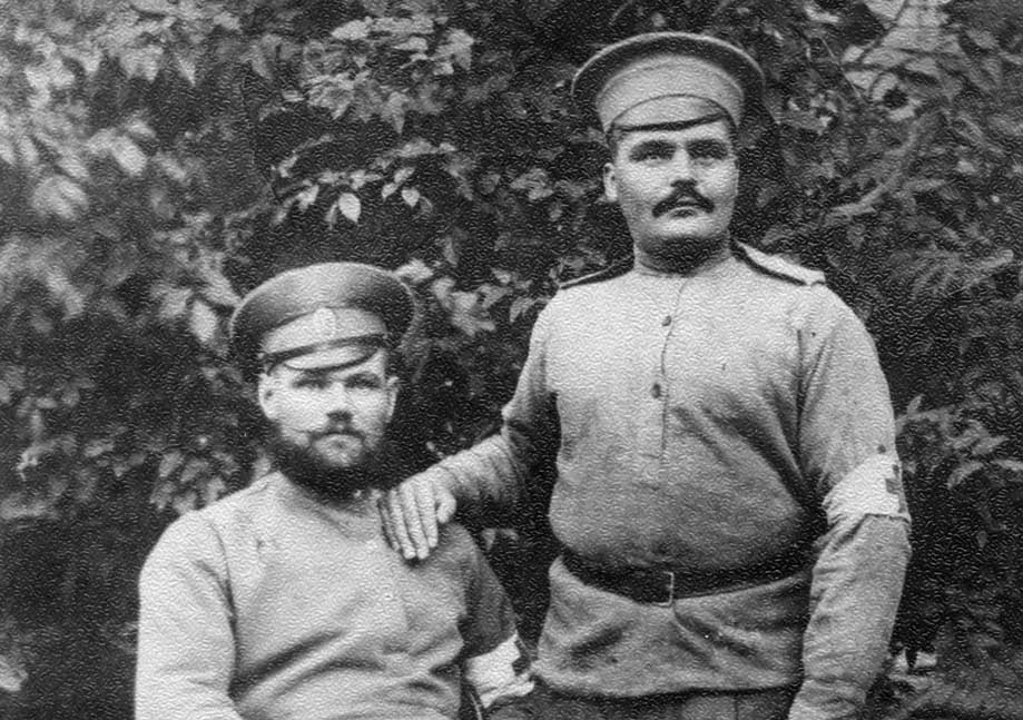 Слева направо: Тимофеев Влас Васильевич и Сосновских Панфил Иванович